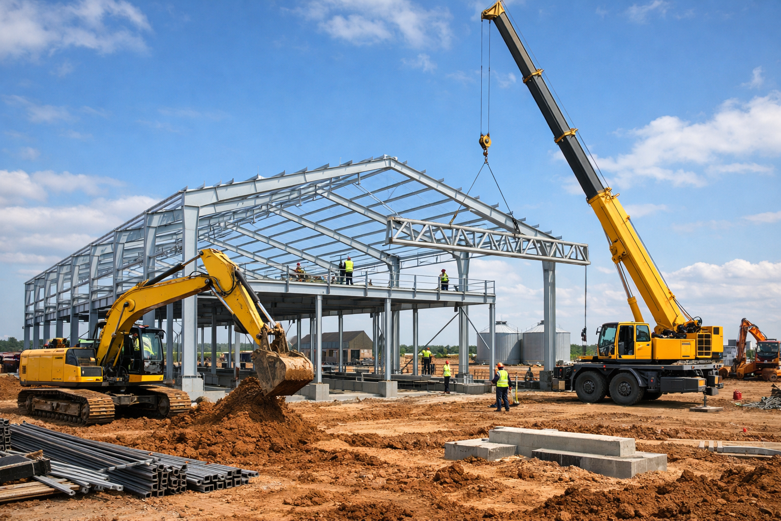 Construction site of a new agricultural facility