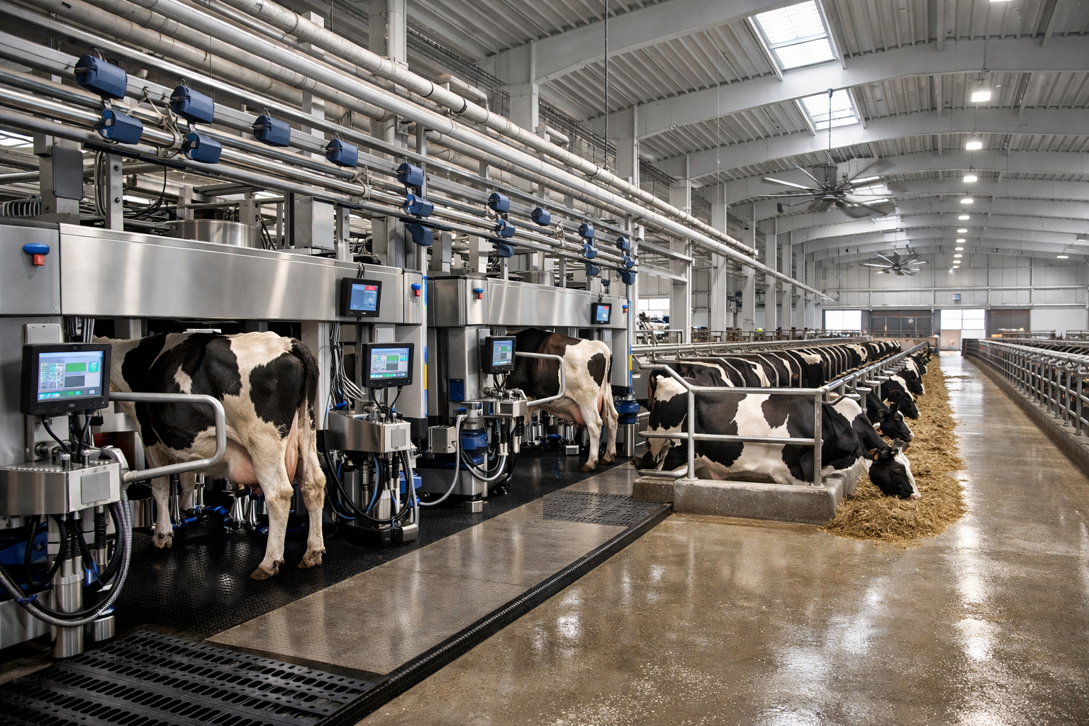 Modern dairy farm facility