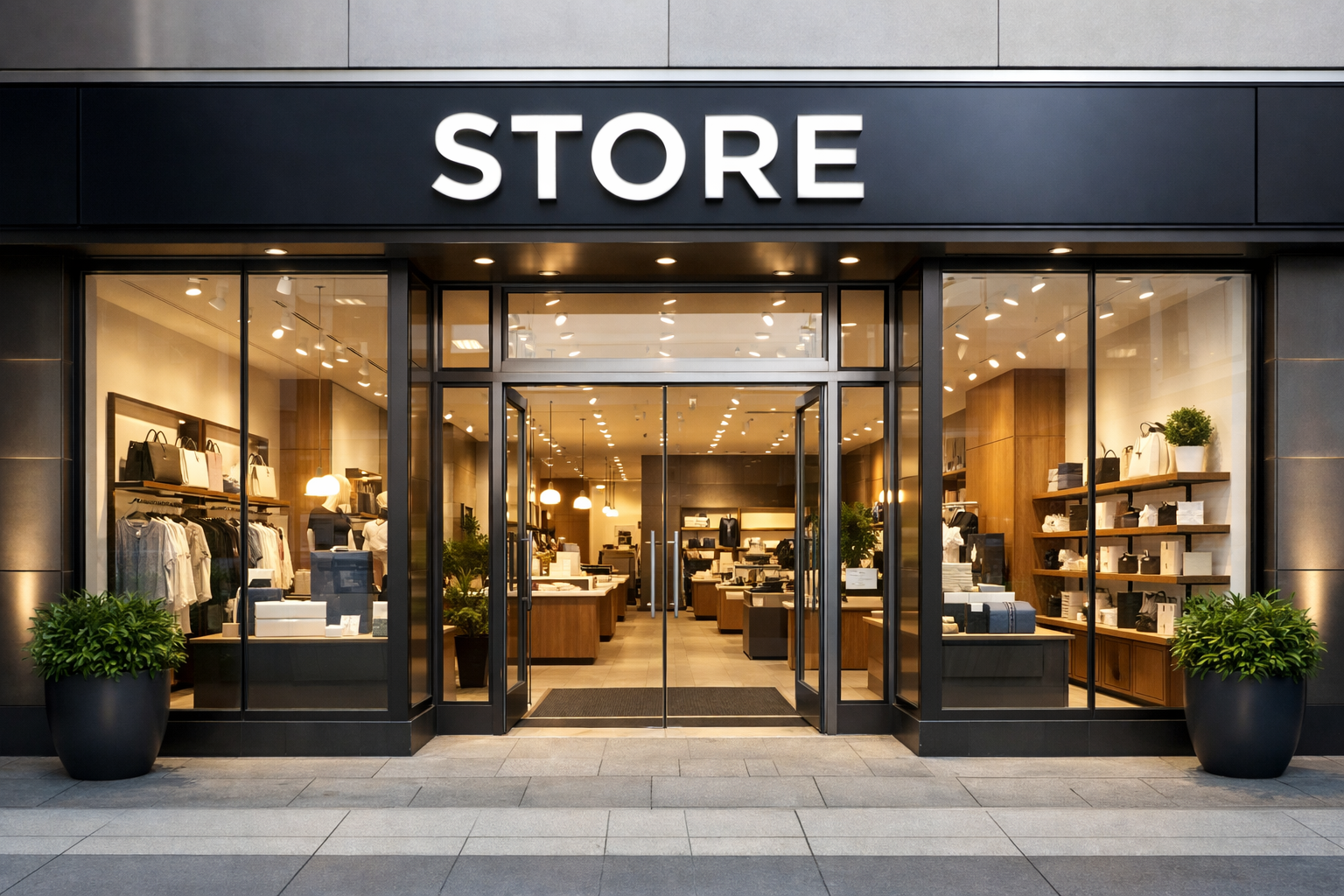 Modern retail storefront