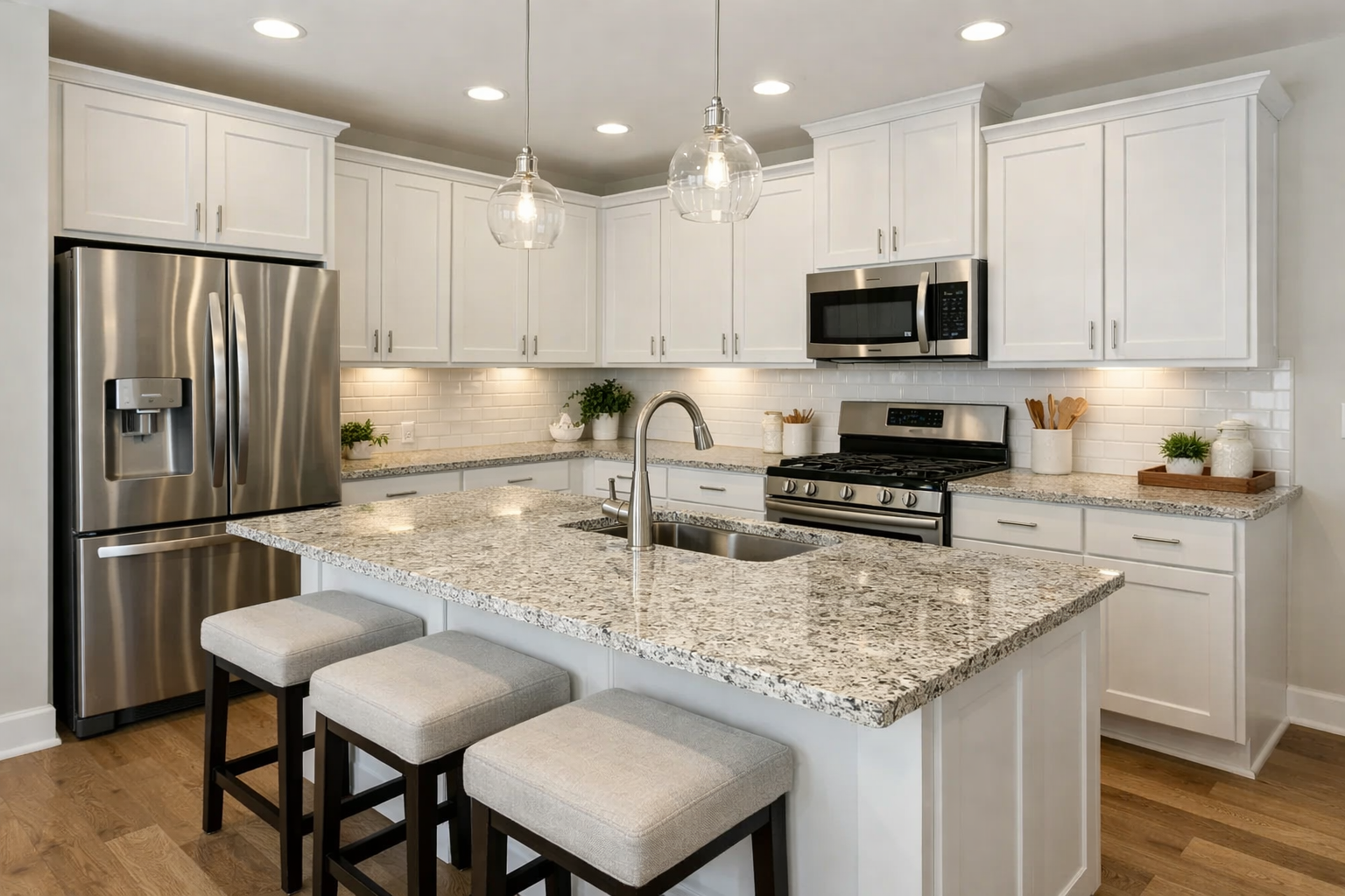 Modern kitchen with custom cabinetry