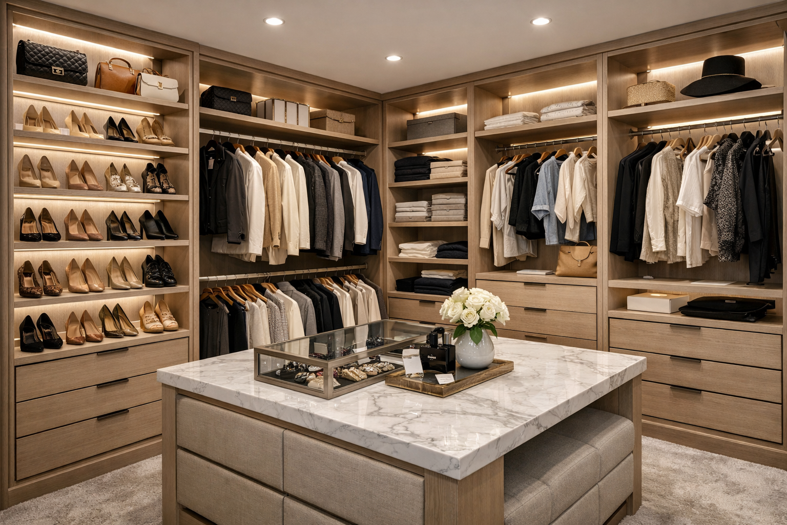 Modern walk-in closet